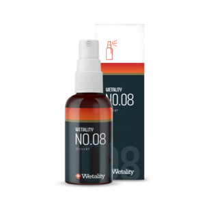 NO.08 CBD Spray - 30 ml bottle with 500 mg CBD and Moroccan cold-pressed olive oil, rich in antioxidants and terpenes.