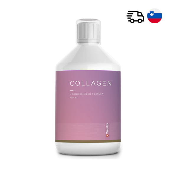 Collagen + D Vitamin - 25 ml bottle with hydrolyzed fish collagen, vitamin D3, and hyaluronic acid for skin and joint support.