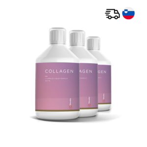 Wetality Collagen with Vitamin D Package - 3x 25 ml bottles with collagen, vitamin D3, and hyaluronic acid for optimal skin and joint health.
