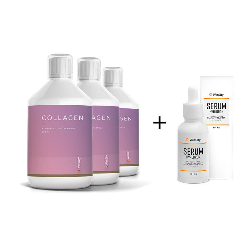 Wetality Collagen & Hyaluron Serum – nourish your skin inside & out with collagen, CBD, hyaluron & vitamin C for radiant, hydrated glow.